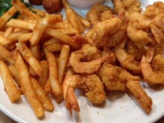 fried shrimp with french fries